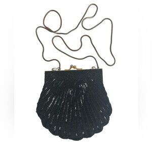 Vintage Robinson’s Black Beaded Evening‎ Bag Purse